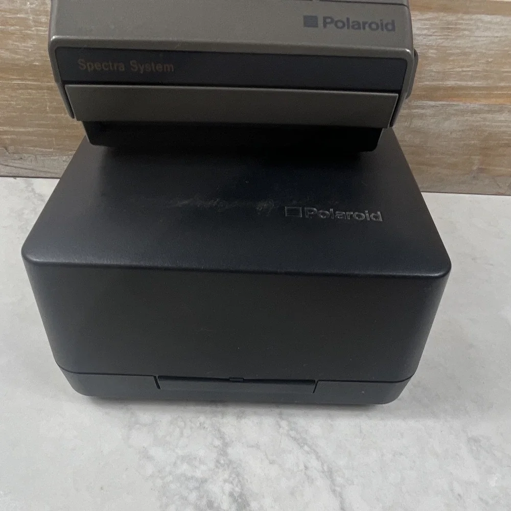 Polaroid Spectra System Instant Film Camera Gray w/ Hard Carry Case
